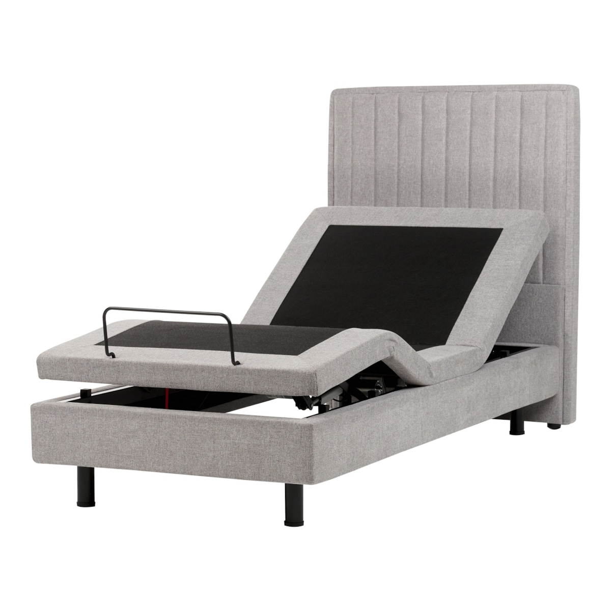 Łóżko regulowane DUKE II 90 x 200 cm Jasnoszary