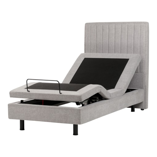 Łóżko regulowane DUKE II 90 x 200 cm Jasnoszary