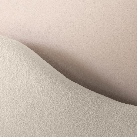 Łóżko tapicerowane 160x200 cm jasnobeżowe bouclé Vibo