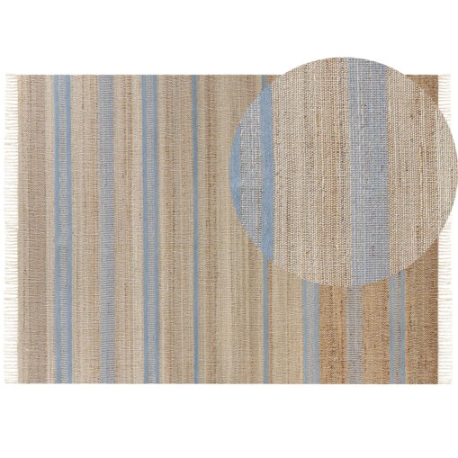 Dywan z juty 160 x 230 cm beżowo-niebieski TALPUR