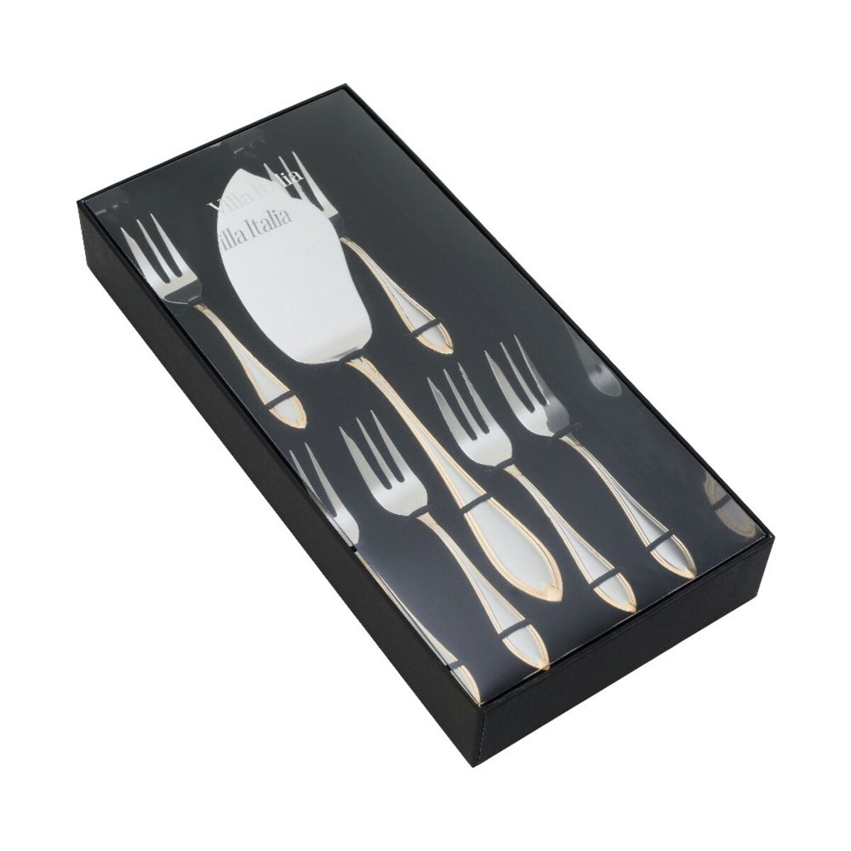 VILLA ITALIA Zestaw widelczyków do ciasta z łopatką dla 6 osób ACAPULCO