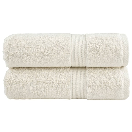 vidaXL Ręczniczki premium SOLUND, 2 szt., kremowe, 30x50 cm, 600 g/cm²