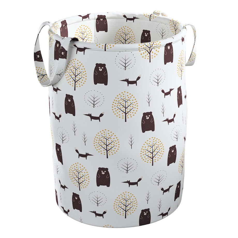 Kosz na zabawki Tobi, ecru-brązowy, 40x50cm, Magic Collection