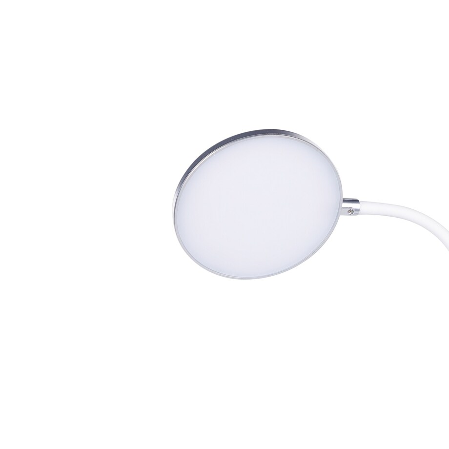 Lampa biurkowa LED srebrno-biała COLUMBA