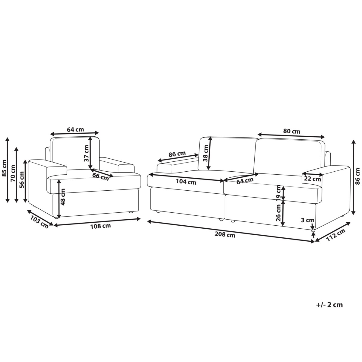 Komplet wypoczynkowy 4-osobowy jasnoszary ALLA