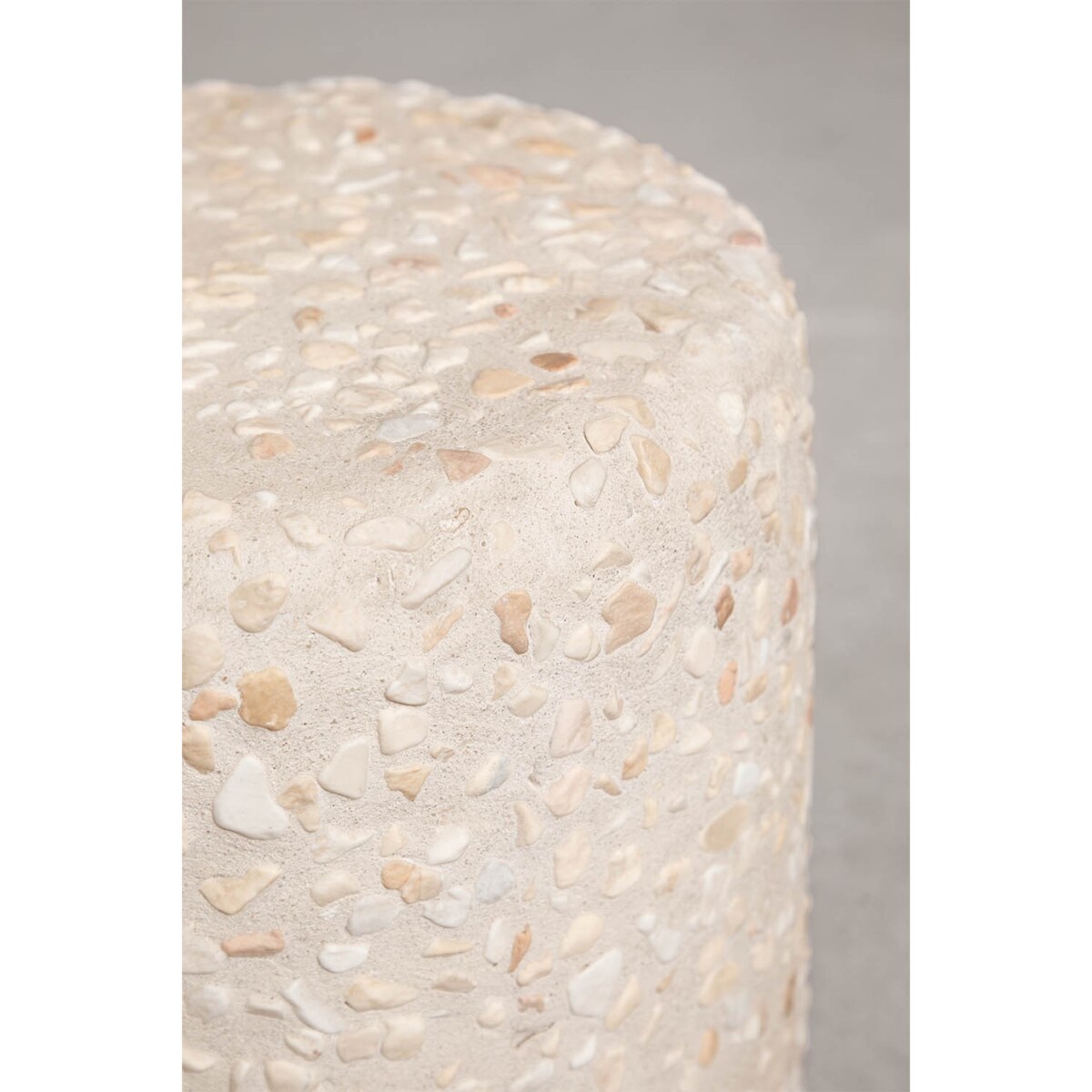 Stolik pomocniczy, boczny, Ø35 cm z betonu, Elyndra,