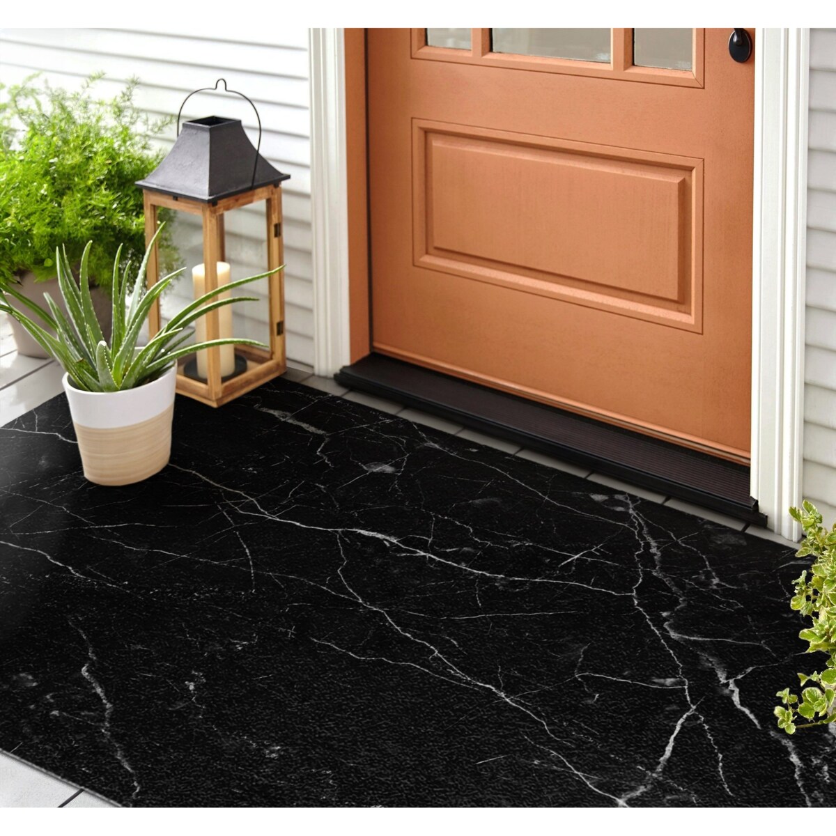 Wycieraczka zewnętrzna XXL Czarny Marmur 150x100cm