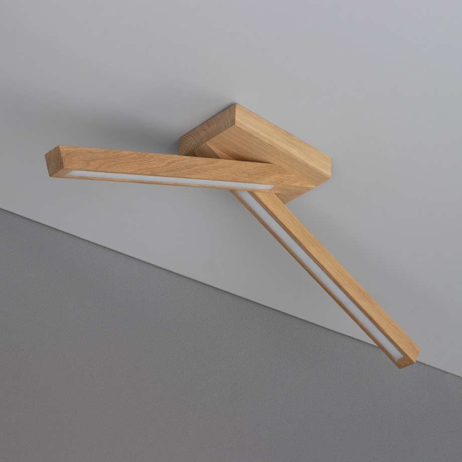 Drewniana Lampa Sufitowa BRITOP Lighting 2xLED 9W Dąb Olejowany FSC, Polski Producent, 1 szt.