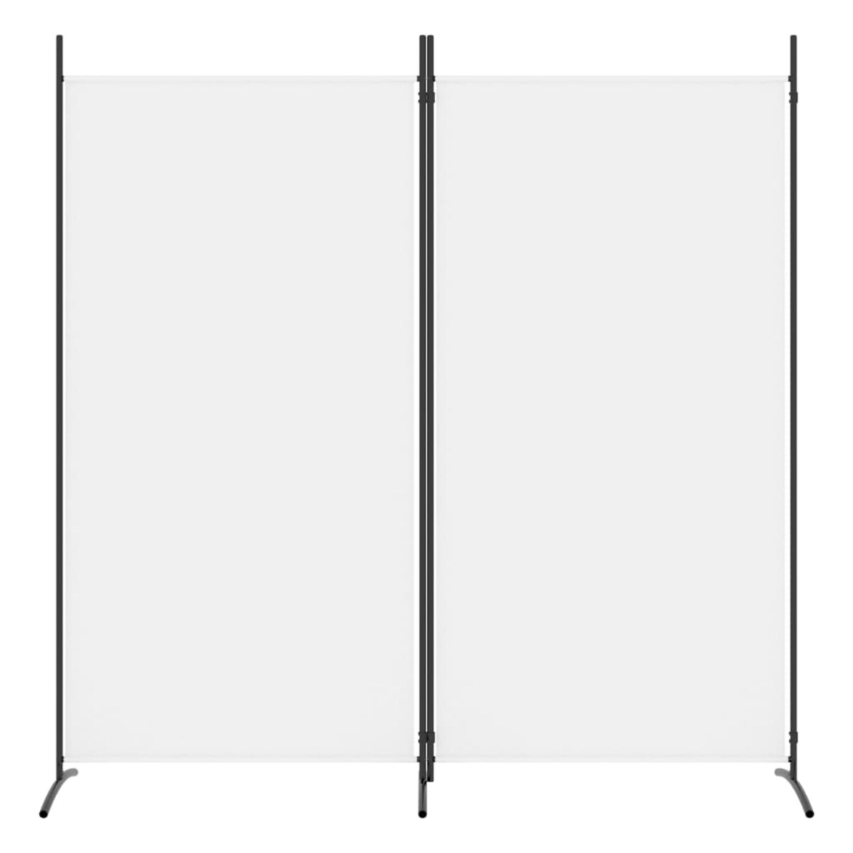 vidaXL Parawan 2-panelowy, biały, 175x180 cm, tkanina