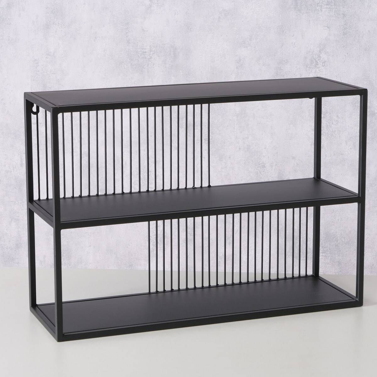 Metalowa półka wisząca Cindy, czarna, 55 x 38 cm