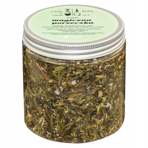 Herbata zielona MAGICZNA PORZECZKA o smaku aromatycznej porzeczki PREMIUM - herbata liściasta sypana mieszanka napar susz - gotowa na prezent upominek