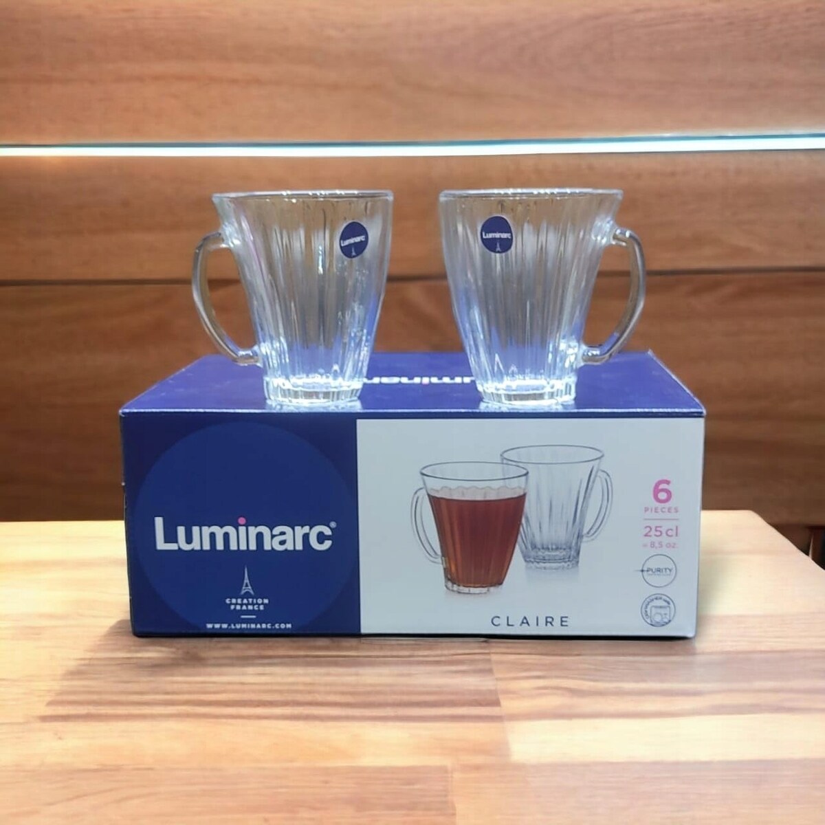 KUBEK SZKLANKI 6szt 250 ml LUMINARC na herbatę kawę napoje zioła prezent