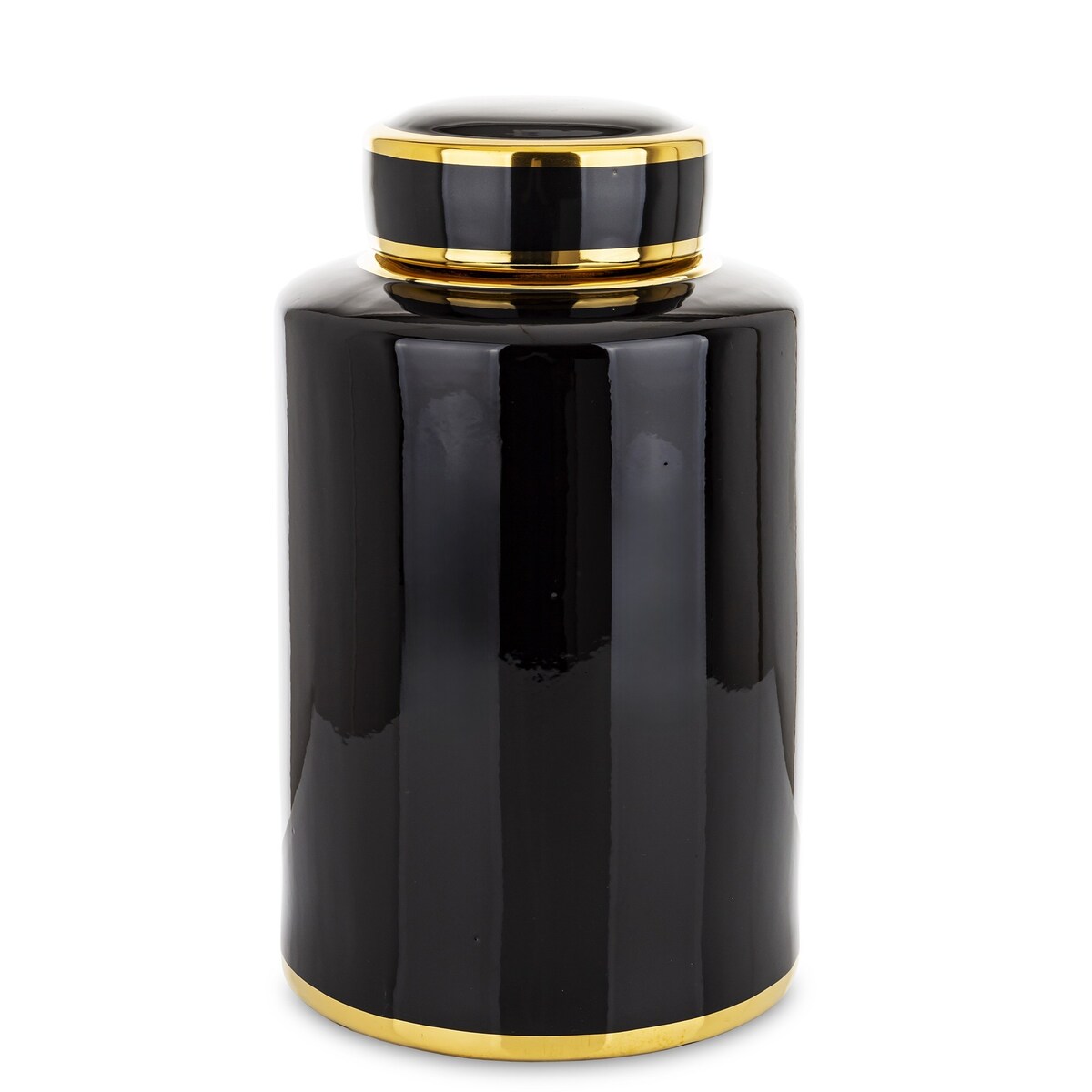 Amfora ceramiczny pojemnik z pokrywą 31x18,5x18,5 cm NENO czarny