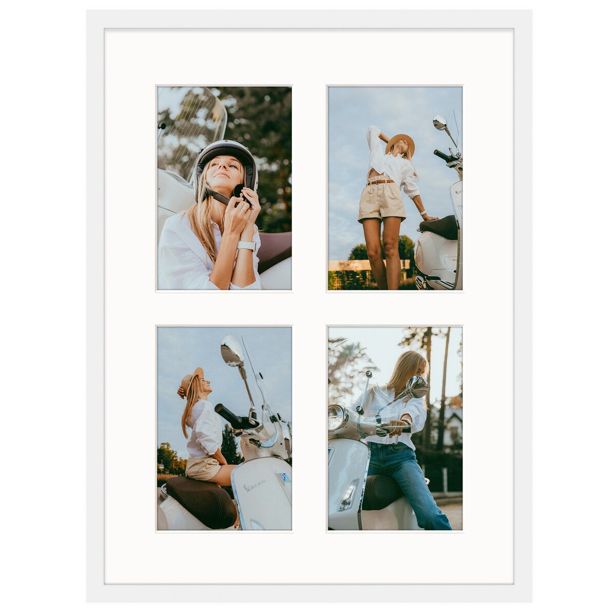 Ramka na 4 zdjęcia 10x15 cm biała foto galeria multirama 30x40 cm FRAMAI