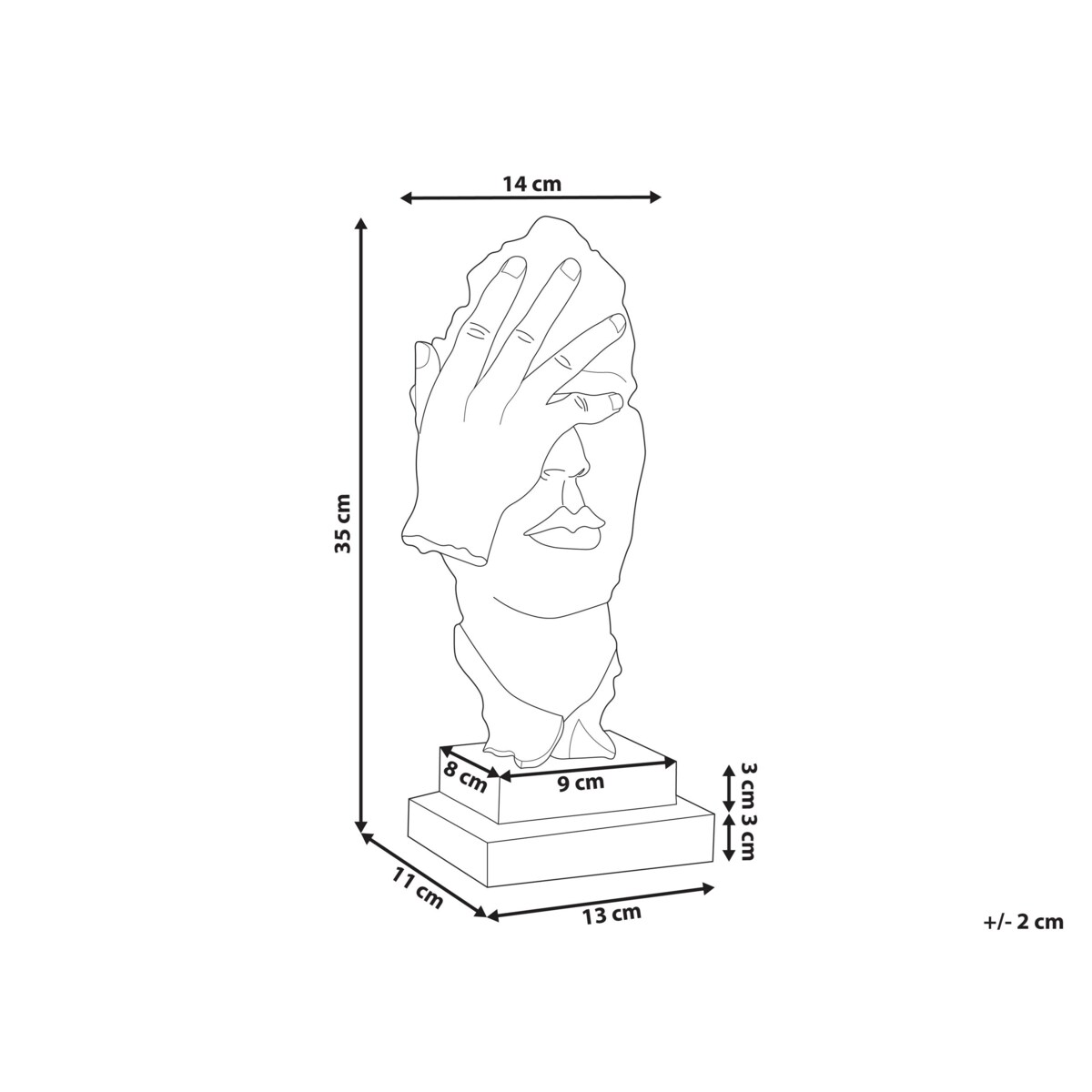 Figurka dekoracyjna szara PUUMALA