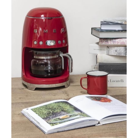 Ekspres do kawy przelewowy czerwony 50's Style, SMEG