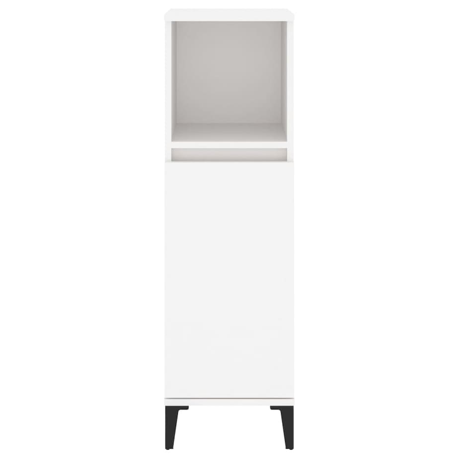 vidaXL Szafka łazienkowa, biała, 30x30x100 cm, materiał drewnopochodny