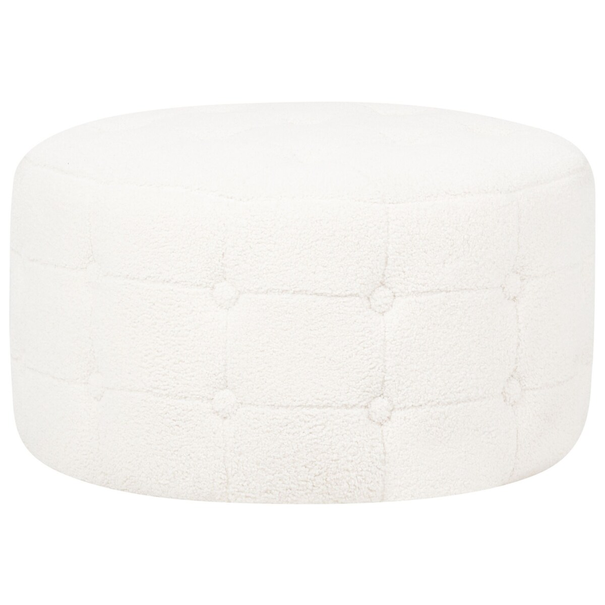 Puf boucle ⌀ 55 cm biały TAMPA