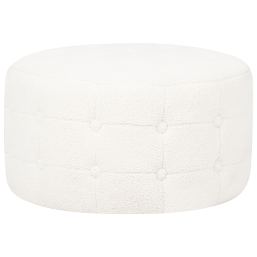 Puf boucle ⌀ 55 cm biały TAMPA