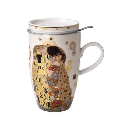 Kubek z zaparzaczem Gustaw Klimt-Pocałunek- Goebel