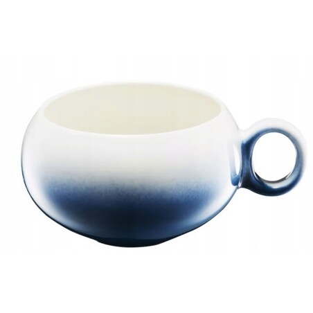 FILIŻANKA kubek CERAMIKA 2x 400 ml na kawę herbatę napoje granatowy design