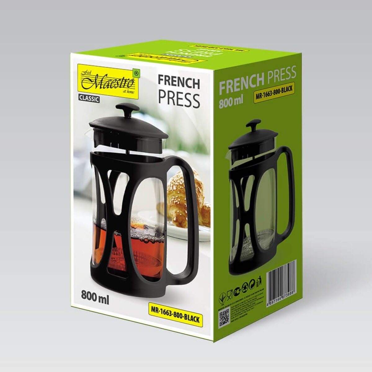 Maestro zaparzacz do kawy herbaty 800ml french press MR1663800BLACK