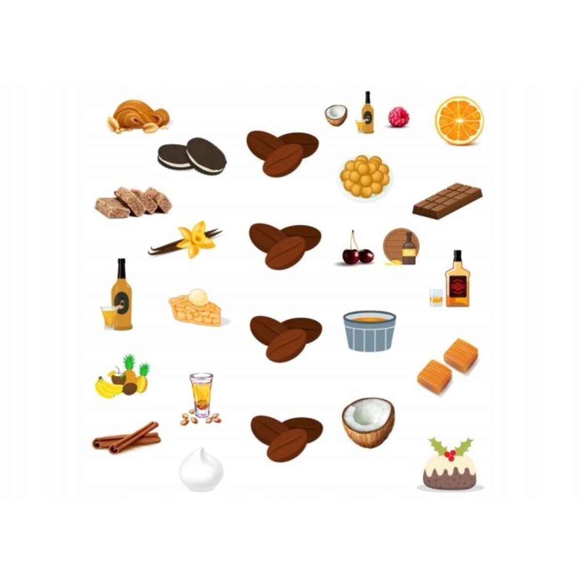 Duży zestaw aromatycznych kaw mielonych z okazji ŚLUBU WESELA 20 różnych smaków - box prezentowy upominkowy dla pary młodej nowożeńców na prezent upominek