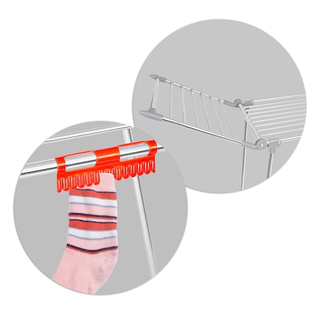 Suszarka na pranie ze stali nierdzewnej stojąca 19m Massido Debora