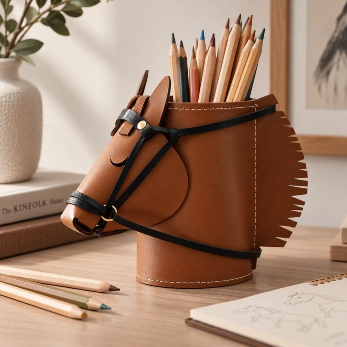 Organizer SHP HORSE brązowy w kształcie głowy konia
