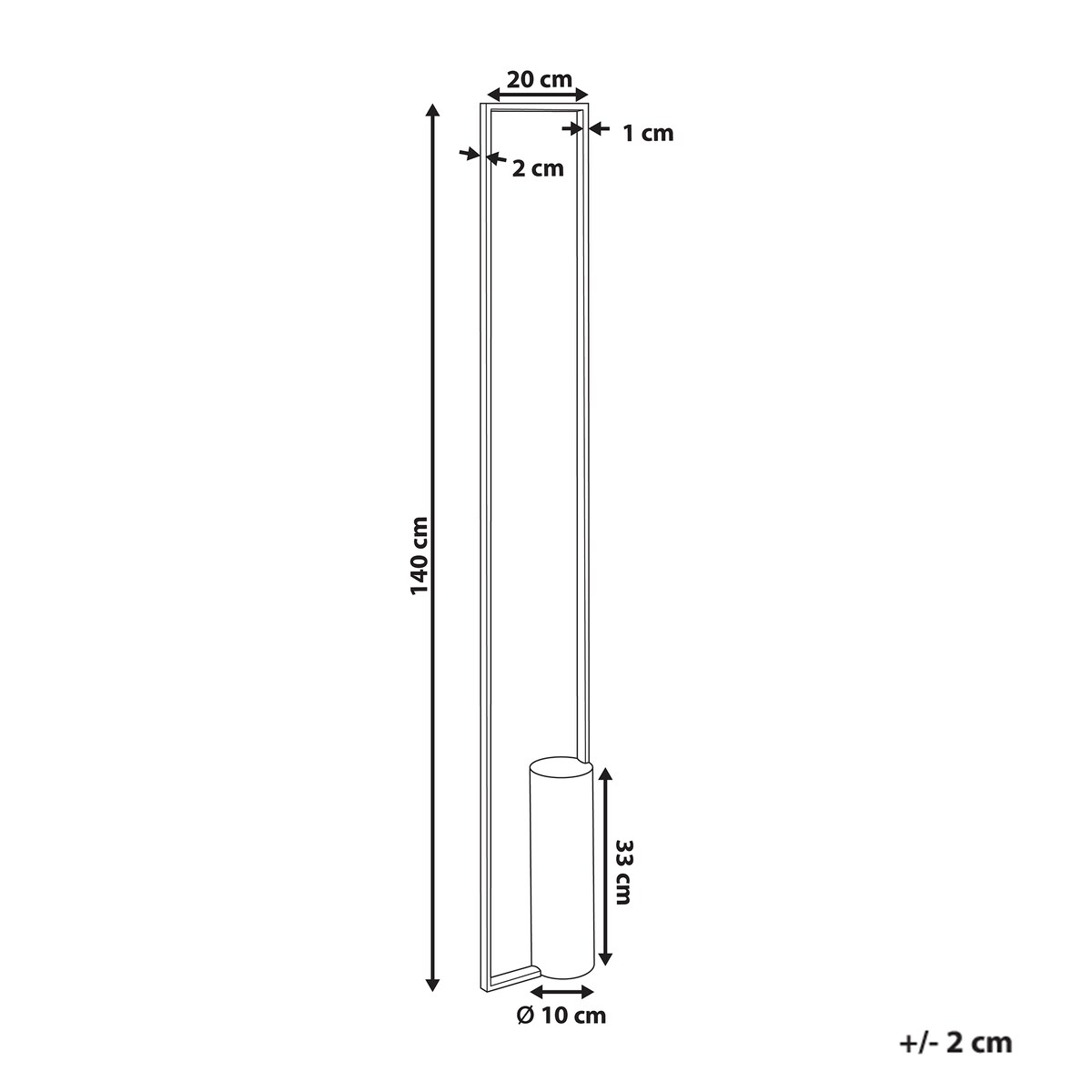 Lampa podłogowa LED PATRICIO Metal Złoty