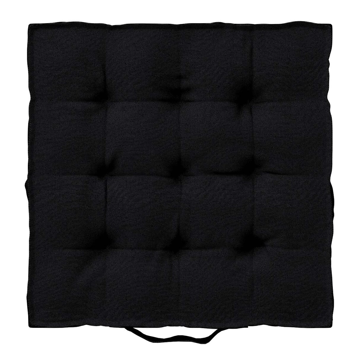 Poduszka na krzesło Kuba, czarny, 50 x 50 x 10 cm, Etna