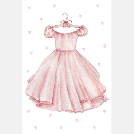Plakat dla dzieci Sukienka 20x30