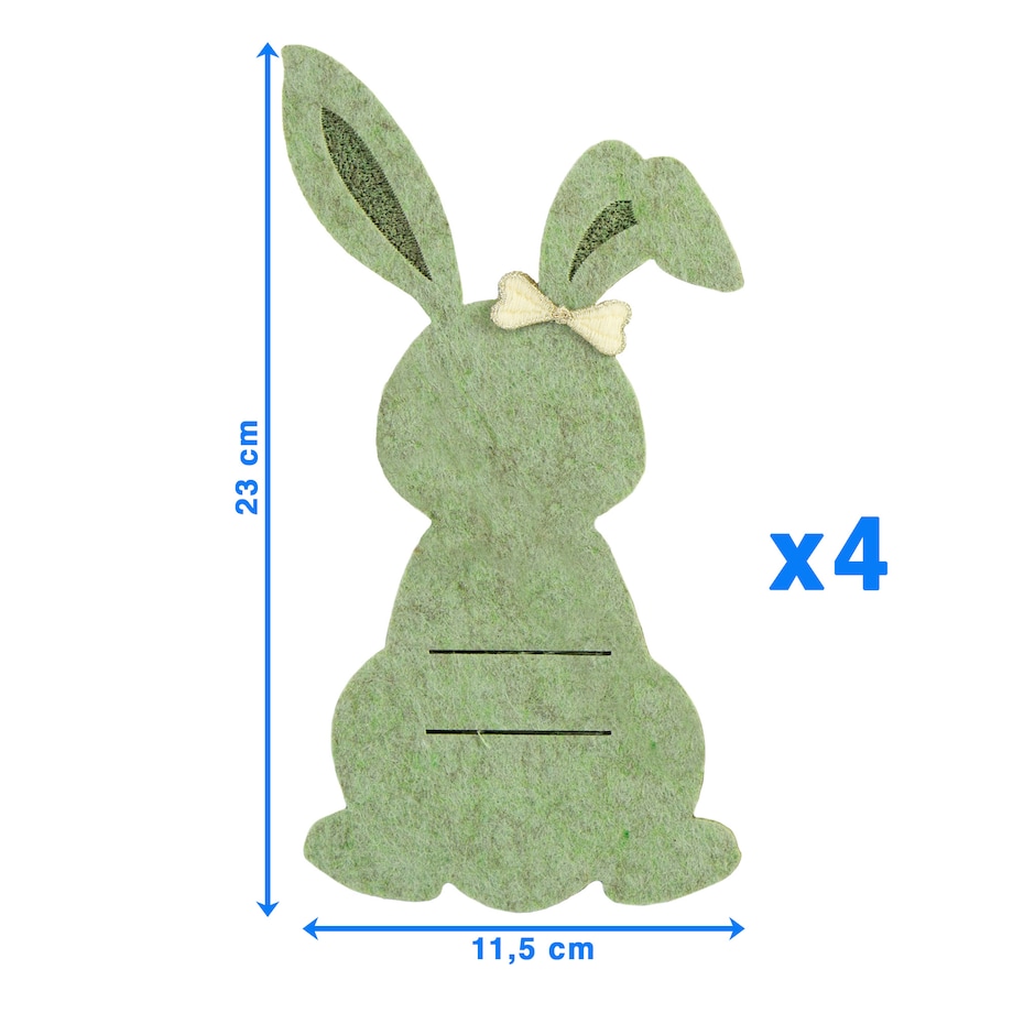 Kieszonka Etui Na Sztućce Wielkanocna Zajączek Filcowa Dekoracyjna Ozdobna Zielona