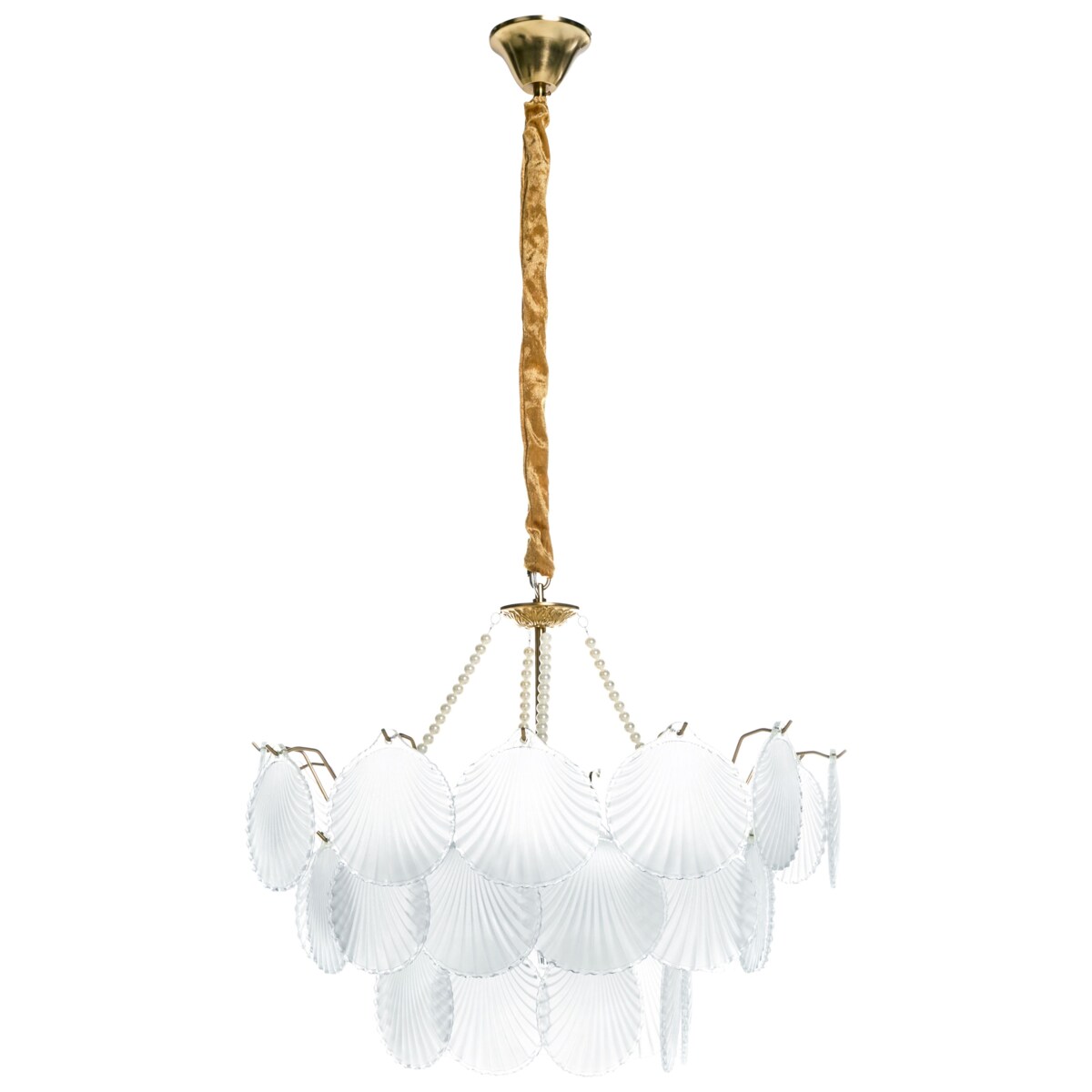 Żyrandol BIGOTE Szkło Mosiężny