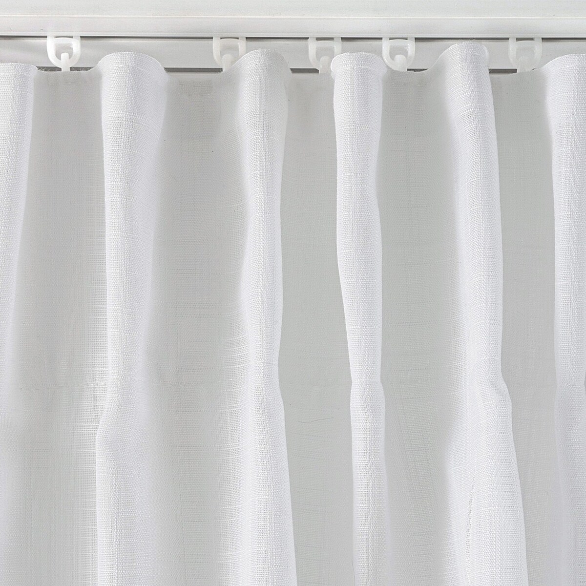 Zasłona na taśmie marszczącej półprzezroczysta biała 140 x 280 cm 1 szt. 140x280 biały