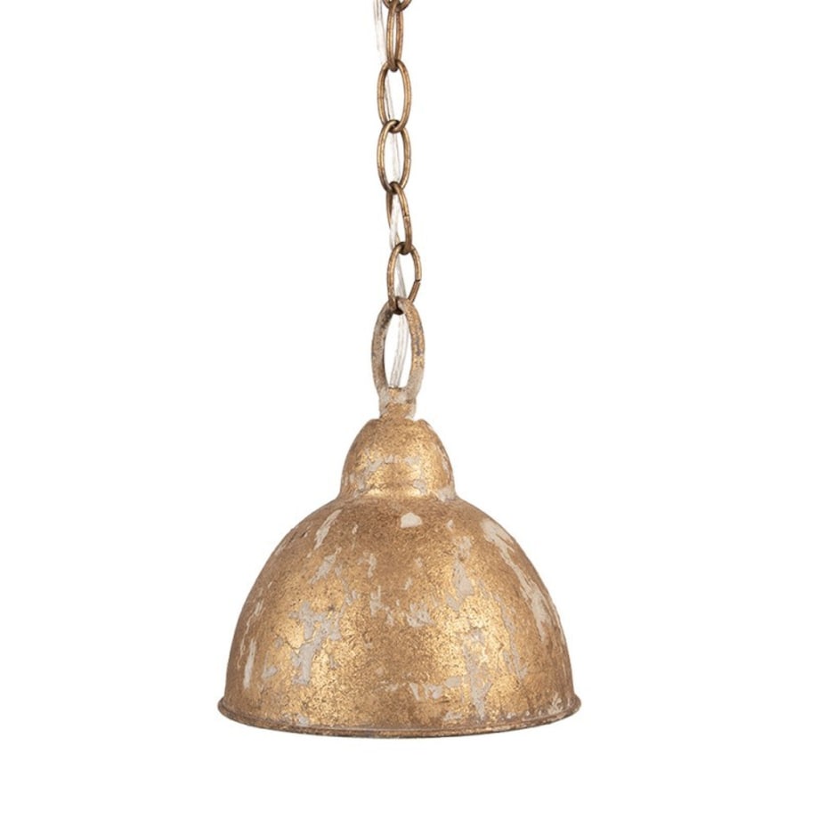 Lampa wisząca loftowa, złota Factory Ø 20x22 cm