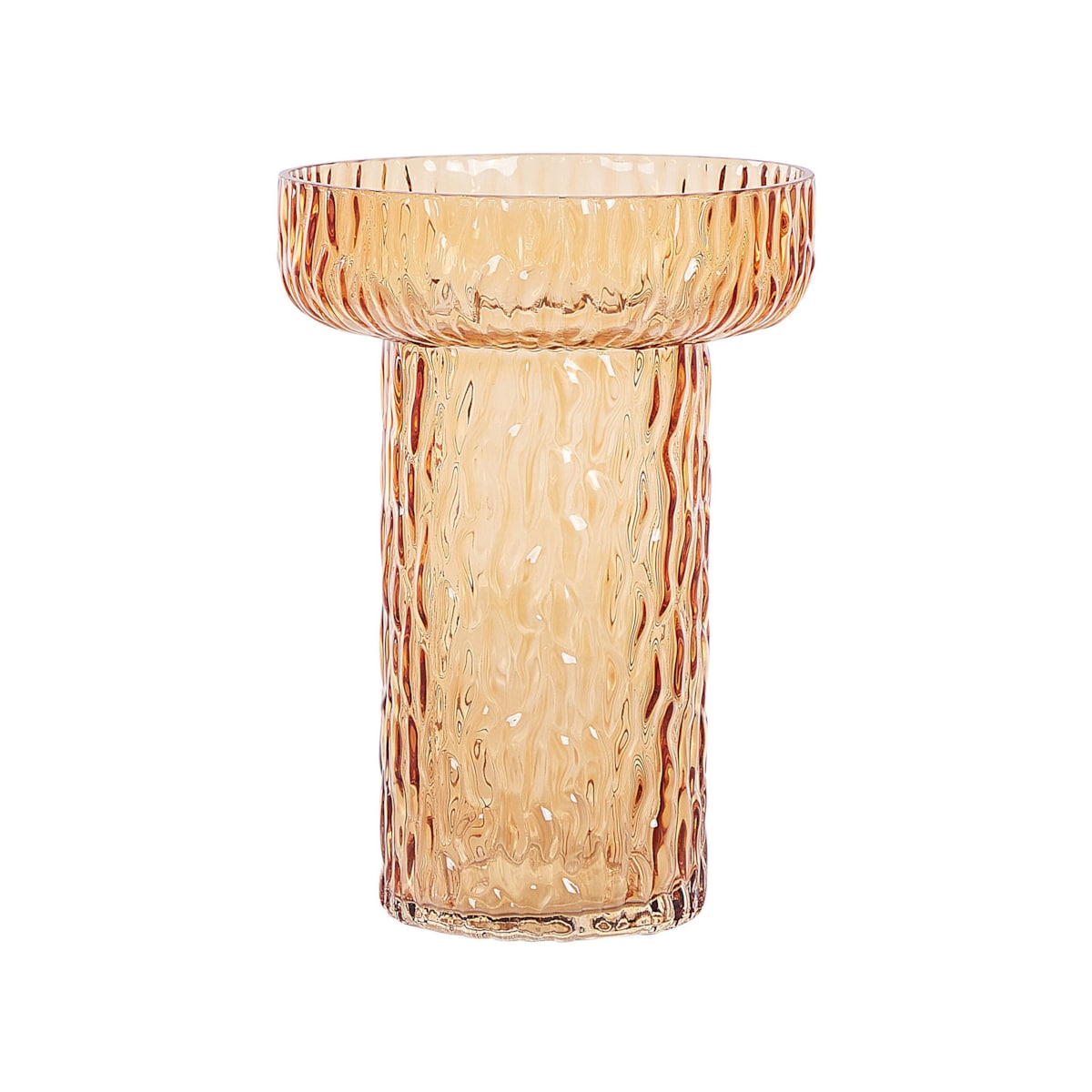 Wazon na kwiaty szklany 20 cm pomarańczowy PLATANIA