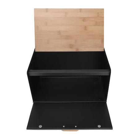 Chlebak stalowo-drewniany dwustronny czarny KLAUSBERG