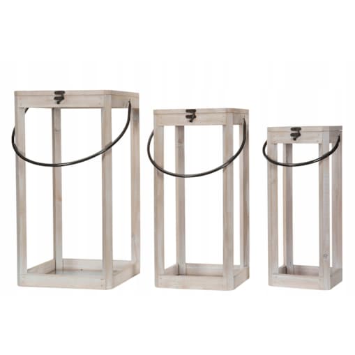 3 szt. LAMPION W STYLU SKANDYNAWSKIM szary