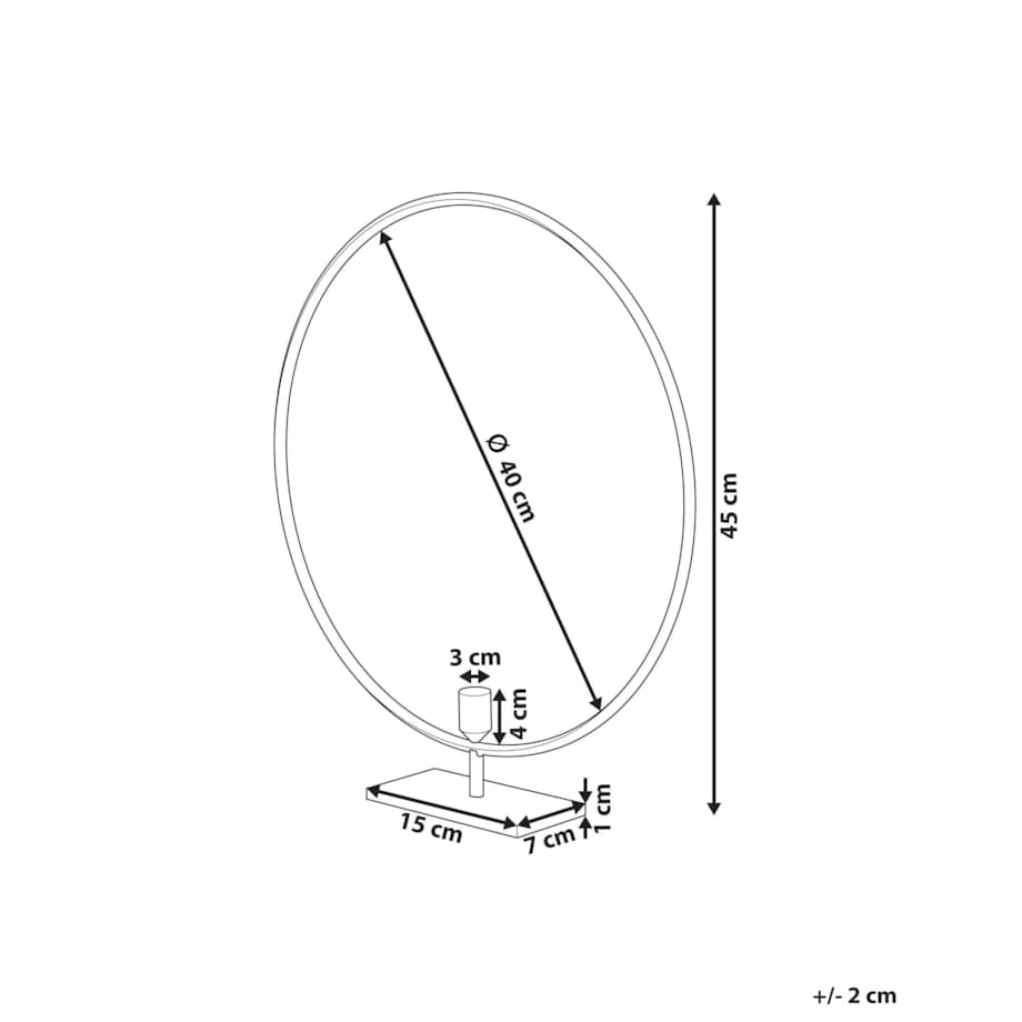 Świecznik metalowy 45 cm złoty SERAM