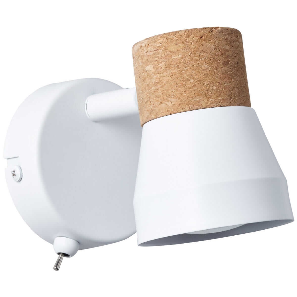 Metalowa lampa ścienna Moka 75711/75 Brilliant korek biała