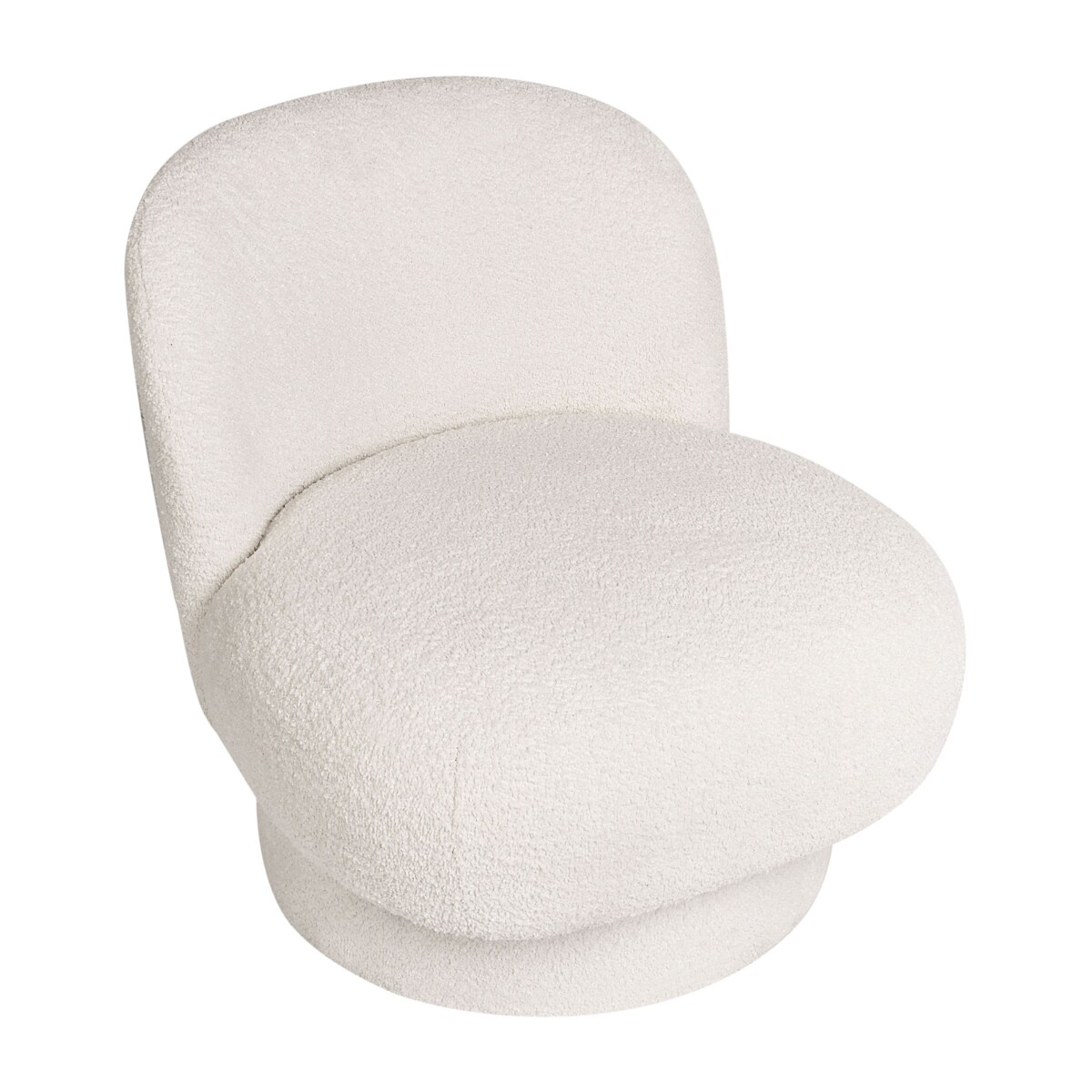 Fotel obrotowy AYLO Boucle Złamana biel