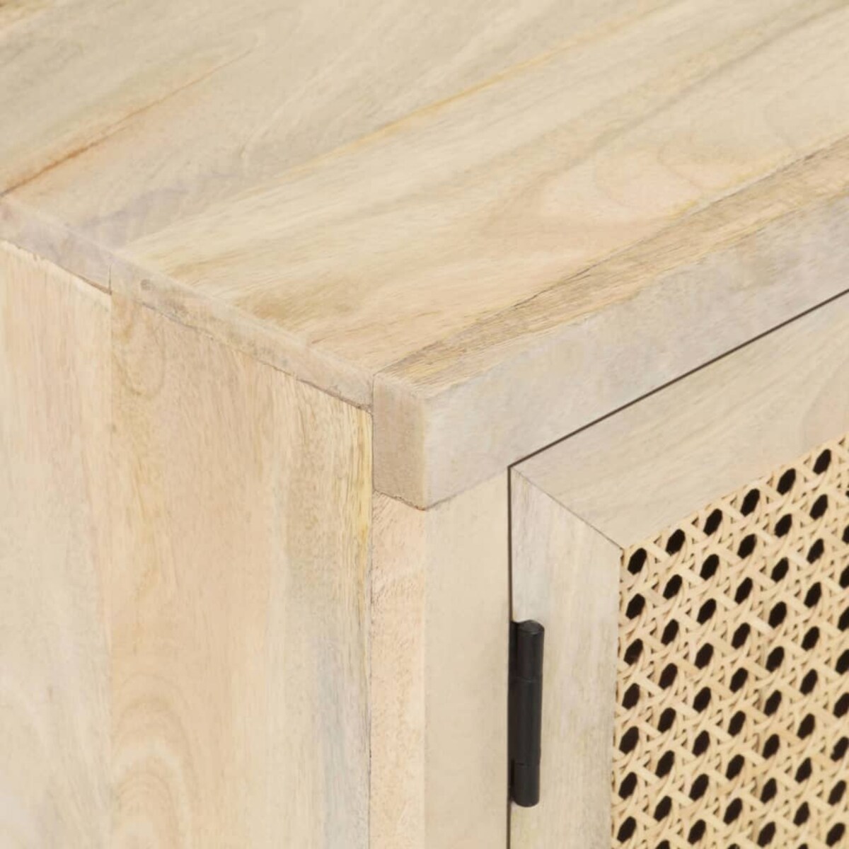 vidaXL Szafka pod TV, 120x30x40 cm, drewno mango i naturalna trzcina