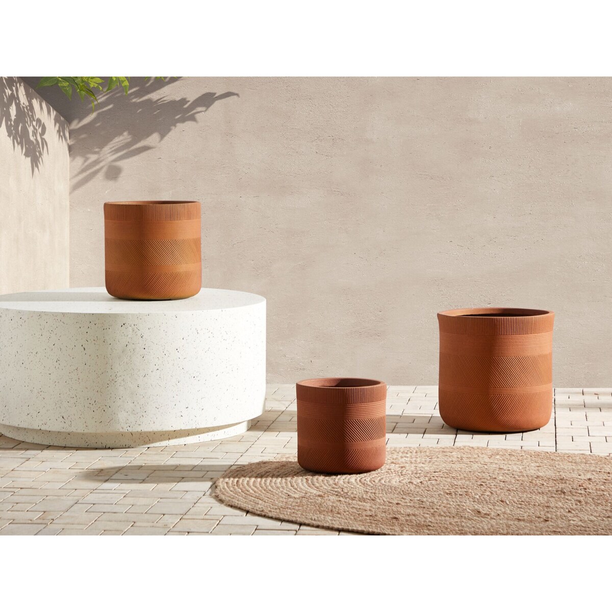 Doniczka ⌀ 31 cm złoty brąz VOULA