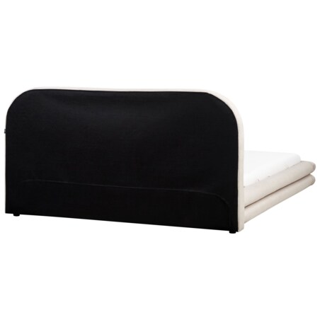 Łóżko Len syntetyczny LAVARDENS 180 x 200 cm Jasnobeżowy