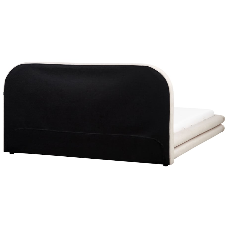 Łóżko Len syntetyczny LAVARDENS 180 x 200 cm Jasnobeżowy