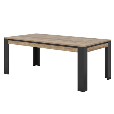 Stół prostokątny DADES 195x100 dąb samdal/czarny mat