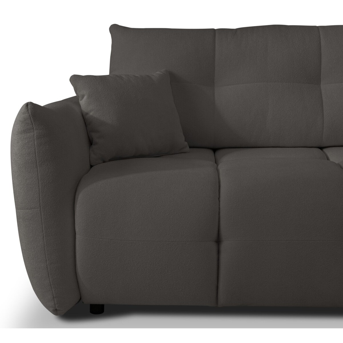 Narożnik z funkcją spania do salonu BOSE, prawostronny, grafitowy