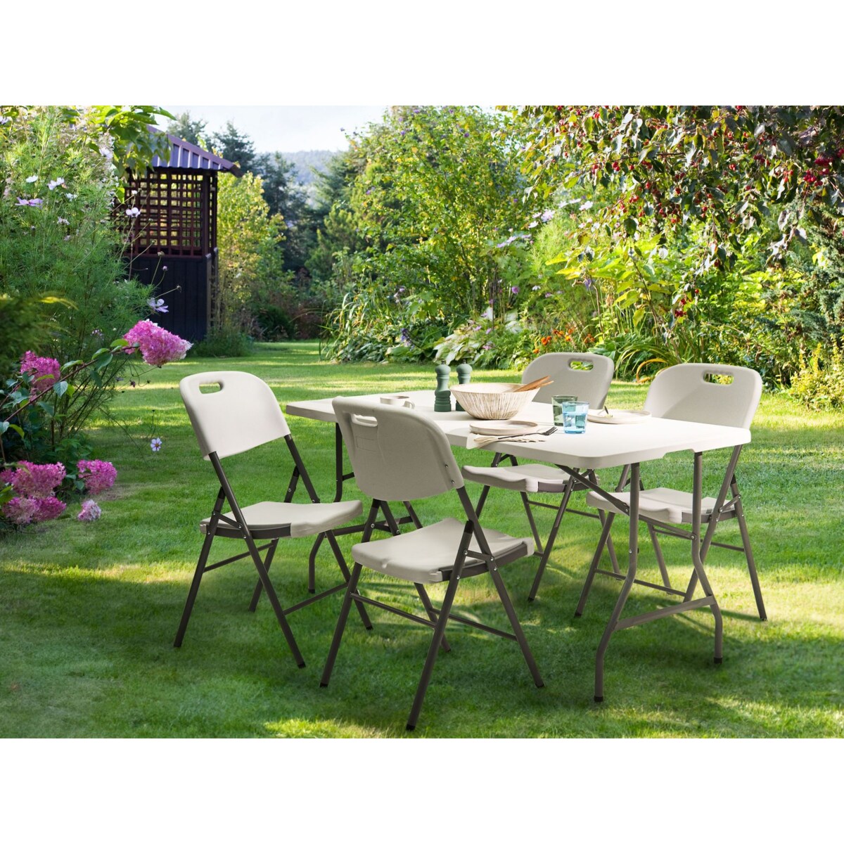Stół ogrodowy CUGNOLI 152 cm 74 cm Biały