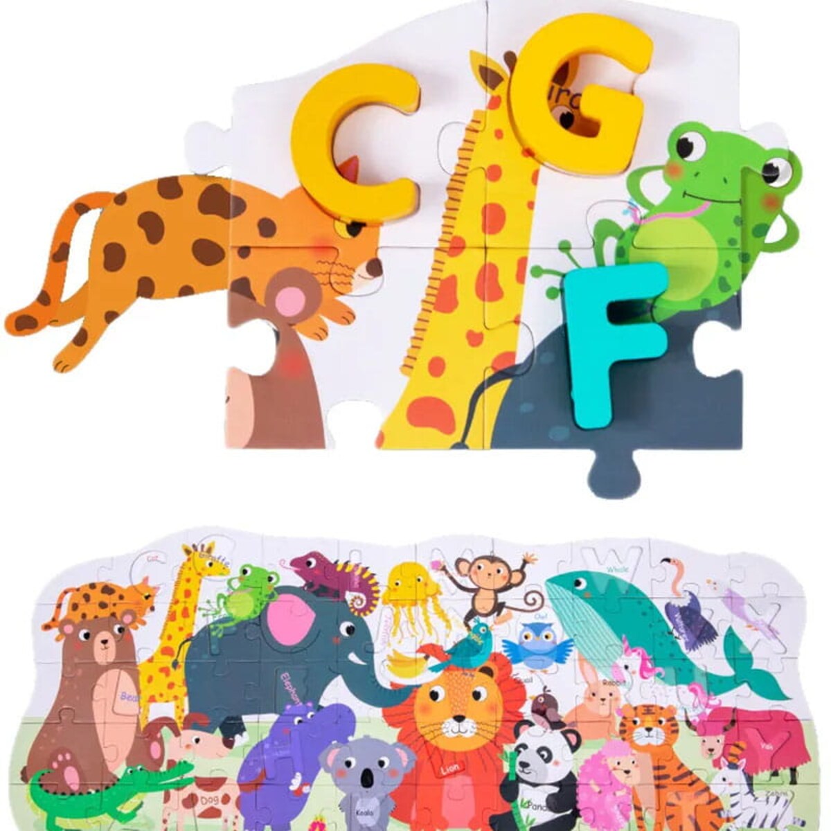 Puzzle edukacyjne - Literki i zwierzątka